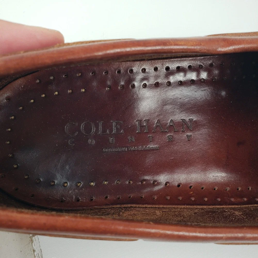 Cole Haan‎ Country Mens 10M Brown Leather Tassel Kiltie Loafers 2909 Brazil